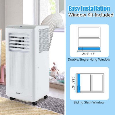 Costway 8000 BTU Portable Air Conditioner 3-in-1 Freestanding Air Cooler with Dehumidifier 5000 BTU(8000BTU ASHRAE) (LOCAL PICKUP ONLY)