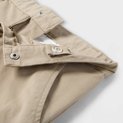 Boys' Flat Front Uniform Chino Shorts - Cat & Jack Dark Khaki 14
