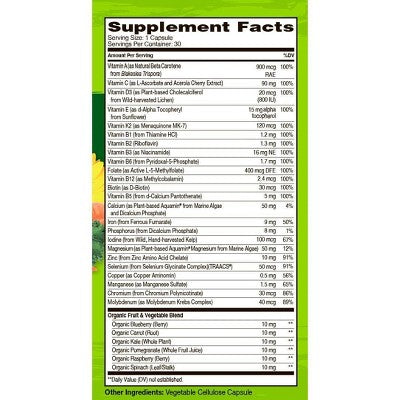 NATURELO Women One Daily Multivitamin Vegan Capsules - 30ct