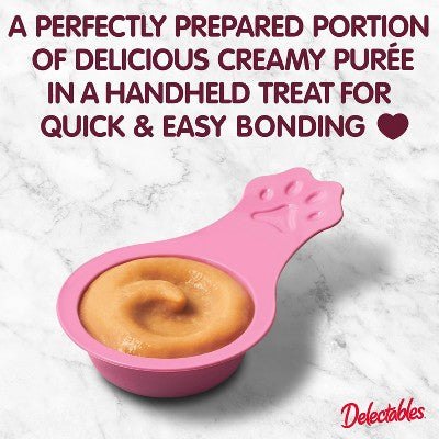 Delectables Salmon Flavor Lickable Spoons Cat Treats - 2.8oz/8ct