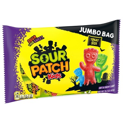 SOUR PATCH KIDS Candy Halloween Jumbo Treat Candy - 15.4oz/18ct