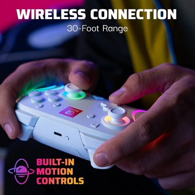 Afterglow Wave Wireless Motion Plus Nintendo Switch Controller White: Ergonomic, Bluetooth, Rechargeable