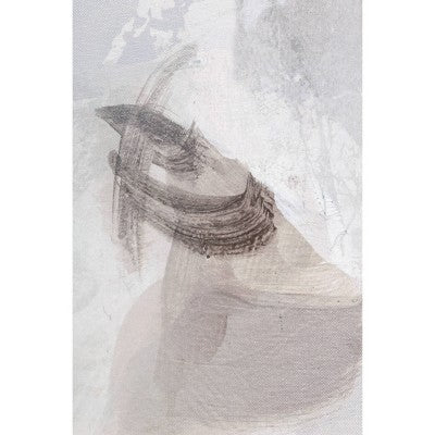 58" x 38" Tonal Abstract Framed Canvas - Threshold designed with Studio McGee: Modern Digital Art, Polystyrene Frame (LOCAL PICKUP ONLY)
