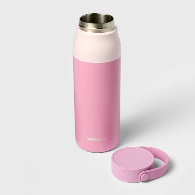 32oz Stainless Steel Hydration Water Bottle - Purple - Embark: Portable Drinkware, Polypropylene Lid
