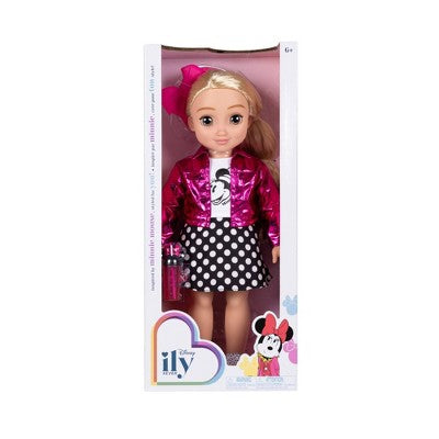 Disney ILY 4ever 18" Minnie Doll Pink Jacket Blonde Hair/Brown Eyes