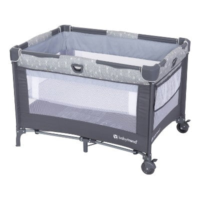Baby Trend Nursery Den Playard with Snooze Pod and Flip Over Changer - Diamond Sage (LOCAL PICKUP ONLY)