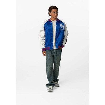 NBA Philadelphia 76ers Zip-Up Satin Bomber Jacket - L