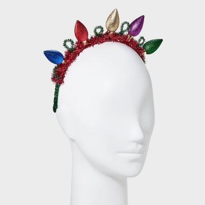 Christmas Lights Tinsel Headband - Multicolor