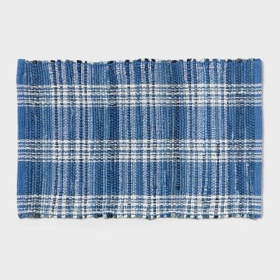 20"x30" Americana Denim Bath Rug Blue - Threshold