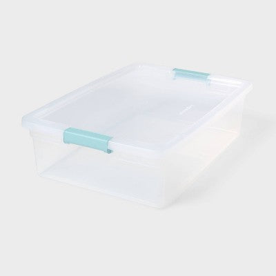 32qt Clear Storage Bin with Latches - Brightroom (LOCAL PICKUP ONLY)