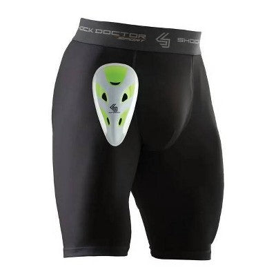 Shock Doctor Compression Shorts with Cup Youth - Black