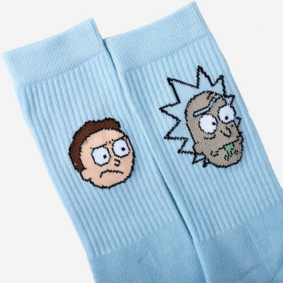 Men's Rick and Morty Athletic Crew Socks - Blue 6-12
