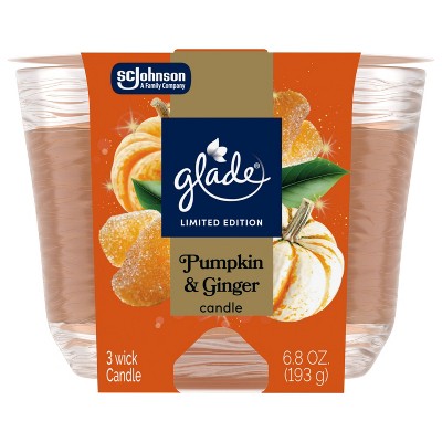 Glade 3 Wick Candle - Pumpkin & Ginger - 6.8oz