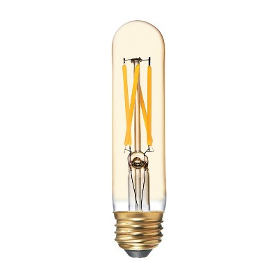 GE 5.5W 40W Equivalent LED Light Bulb Amber Glass Warm Candle Light: E26 Base, Dimmable, 350 Lumens, 2200K, 13.7-Year Life