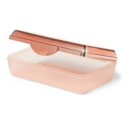 Hard Case Pencil Box Rose Gold - up&up: Polyethylene Clasp Closure, School Pencil Case, 8.66" x 5.66" x 2.36"