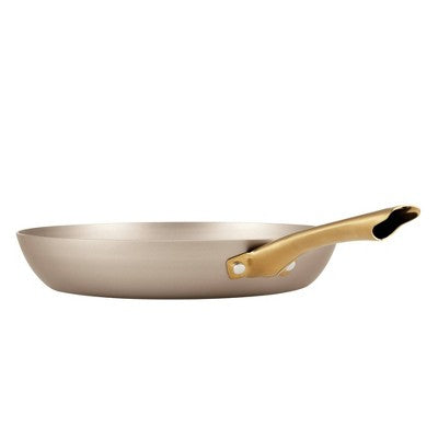 Farberware Radiant 12" Nonstick Open Skillet: Dishwasher-Safe, Gas & Electric Compatible, Phenolic Handle, Beige