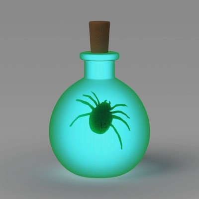 Lit Plastic Bottle Spider Figurine - Hyde and EEK! Boutique Neon Green