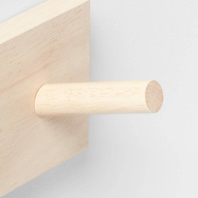 Wood Single Hook Natural - Brightroom
