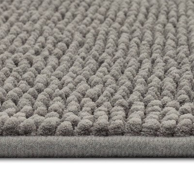 20"x32" Everyday Chenille Bath Rug Dark Gray - Room Essentials: Machine Washable, Tufted Bathroom Mat