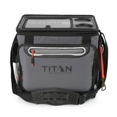 Titan by Arctic Zone 40 Cans/26.5 qt Collapsible Table Top Soft-Sided Cooler - Sharkskin Gray