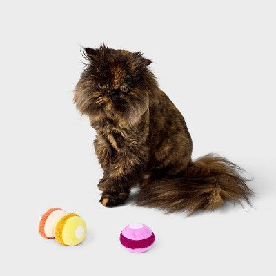 Macaron Pull-Apart Trio Cat Plush Toy Set - 3pc - Boots & Barkley