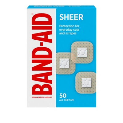 Band-Aid Brand Adhesive Sheer Sports Bandages - All One Size - 50ct
