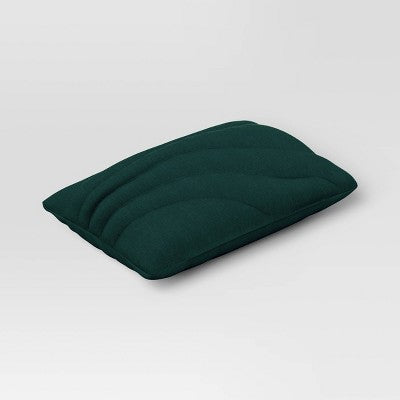 12" x 18" Lumbar Cotton Jersey Quilted Puff Throw Pillow Green - Room Essentials