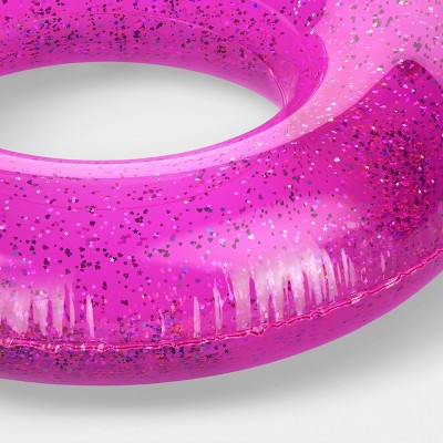 36" Glitter Pool Inner Tube - Sun Squad Pink
