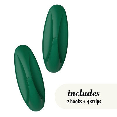 Command 2pk Damage-Free Medium Designer Hooks Watermelon