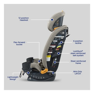 Chicco Fit3x ClearTex Ultra Slim All-in-One Car Seat - Black (LOCAL PICKUP ONLY)