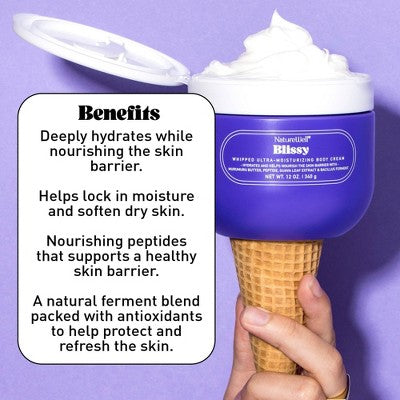 NatureWell Blissy Hand and Body Cream - 12oz: Moisturizing, For Dry Skin, Whole Body, Vanilla & Sandalwood
