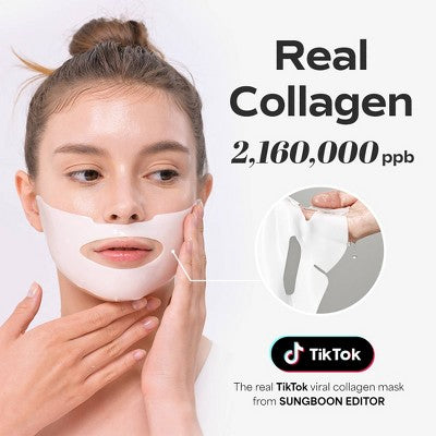 SUNGBOON EDITOR Deep Collagen Viral Glass Skin Korean Skincare Power Boosting Facial Mask for Firming and Restoration