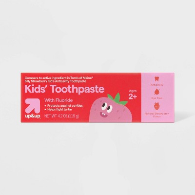 Kids Dye Free/Natural Flavor Toothpaste - Fluoride Strawberry - 4.2oz - up&up
