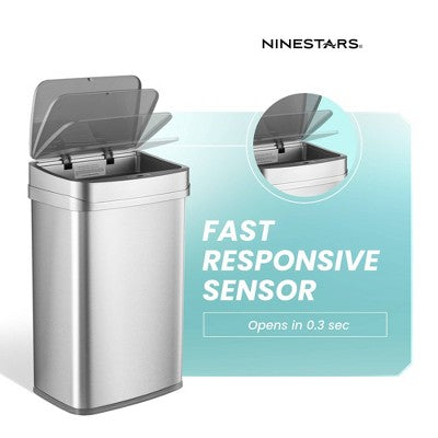 Nine Stars Odor Neutralizing Touchless Infrared Motion Sensor Trash Can Rectangular (LOCAL PICKUP ONLY)