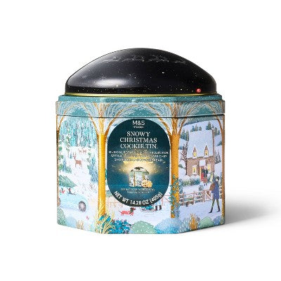 M&S Snowy Night Cookie Tin - 14.28oz