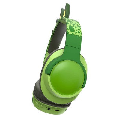 ART + SOUND LED Light Up Wireless Headphones - Dinosaur: Over-Ear, Built-In Mic, Foldable