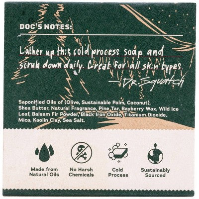 DR. SQUATCH Men's Natural Holiday Snowy Pine Tar Bar Soap - 5oz