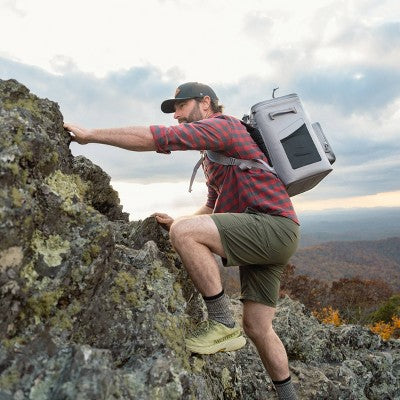 RTIC Outdoors 24 Can Ultra-Tough Backpack Cooler - Gray: Vinyl Liner, Holds 24 Cans