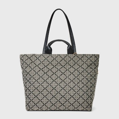 Kate Tote Handbag - A New Day Jacquard Black