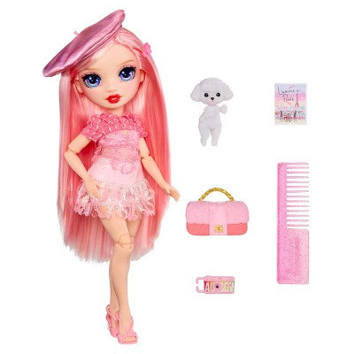 Rainbow High Pretty in Paris Fashion - Bella Parker (Pink) Rainbow 11" Fashion Doll with Outfit & Handbag Girls Toy Ages 4-12 Years