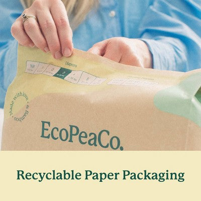 EcoPeaCo. Bamboo Disposable Diapers Made with Organic Bamboo and Viscose - Size 5 - 66ct