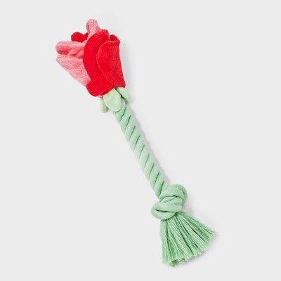 Rose Snuffle Plush Rope Dog Toy - Boots & Barkley