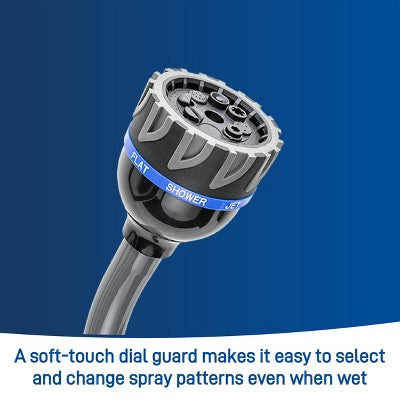 Orbit 8-Pattern Thumb Control Hose Wand Gray/Blue/Black