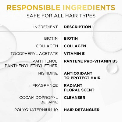 Pantene Pro-V Miracles Infinite Lengths Biotin + Collagen Shampoo Sulfate Free - 13.5 fl oz