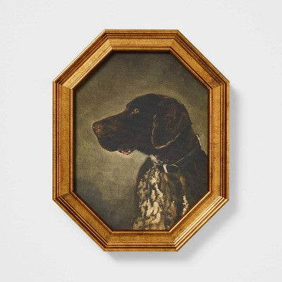 8"x10" Pointer Dog Portrait Framed Art - Threshold designed with Studio McGee