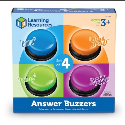 Learning Resources Answer Buzzers - 4pk: Teaching Aid, Educational Tools for Kindergarten & Preschool