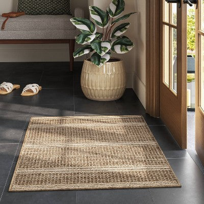 2'x3' Washable Tufted Accent Rug Brown - Threshold (LOCAL PICKUP ONLY)