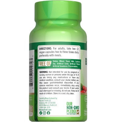 Nature's Truth Berberine Supplement 500mg | 60 Capsules