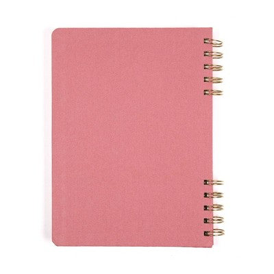 Altitude Supplies Spiral Notebook 6.25"x8.5", 160 Lined Pages, Mauve Pink Arch Cover