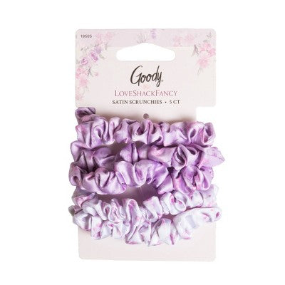 LoveShackFancy x Target - Goody Happy Thoughts Skinny Satin Scrunchie 5CT Hibiscus